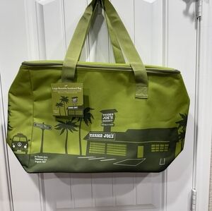 Limited Edition!Trader Joes XL Reusable Insulated Bag Olive Avocado Green NEW!!